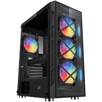 1STPLAYER FIREBASE XP-G / ATX, TG / 4x120mm LED fans inc. / XP-G-BK-4F1