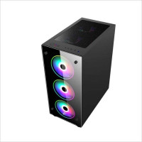 1STPLAYER Корпус V3-A-4G6 FIRE DANCING V3-A / ATX, tempered glass / 4x 120mm LED fans inc. / V3-A-4G6