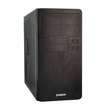 Exegate EX277200RUS Корпус Minitower SP-415UP Black, mATX <UN450, 120mm> 4*USB+2*USB3.0, HD Audio, петля, без винтовое крепление HDD, датчик вскрытия