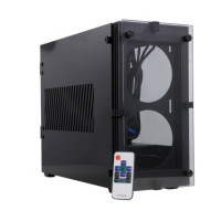 GameMax [Stratos ITX] без БП (Черн., Mini-ITX, зак.стекло,USB3.0, 2*120 вент+пульт)