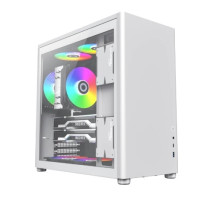 GameMax Корпус Spark Pro Full Black без БП (Midi Tower, ATX, Черный., USB3.0+Type C, Зак. стекло)