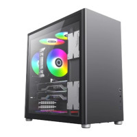 GameMax Корпус Spark Pro Full White без БП (Midi Tower, ATX, Белый., USB3.0+Type C, Зак. стекло)