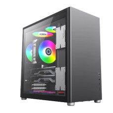 GameMax Корпус Spark Pro Full White без БП (Midi Tower, ATX, Белый., USB3.0+Type C, Зак. стекло)