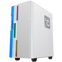 GameMax Корпус Brufen C3 WB без БП, MidiT, ATX, Бело-гол, Зак. стекл., USB 3.0, 1*120; 1*140мм вент.
