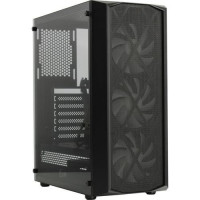 Powercase CMRMX-L3 Корпус Rhombus X3 Mesh LED, Tempered Glass, 3x 120mm 5-color fan, чёрный, ATX (CMRMX-L3)