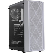 Powercase CMRMW-L4 Корпус Rhombus X4 White, Tempered Glass, Mesh, 4x 120mm 5-color LED fan, белый, ATX (CMRMW-L4)