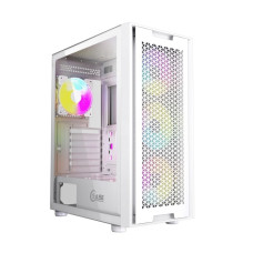 Powercase CAXW-L4 Корпус Alisio X4W, Tempered Glass, 4x 120mm 5-color fan, белый, ATX (CAXW-L4)