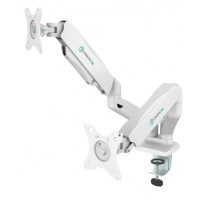 ONKRON G160 белый {Для двух экранов с диагональю 13"-27" Допустимая нагрузка: 2 x (2-6,5 кг) VESA: 75x75, 100x100 мм}