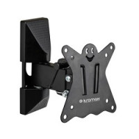 Kromax CASPER-102 black, Кр. стал. наст. для TV 10"-32", max 25 кг, 3 ст св., нак. +5°-15°, пов. 90°, от ст. 57-110 мм, max VESA 100x100 мм.