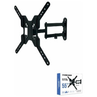 TRESS WM 2544M черный 23"-55" 180 градусов. Вылет от стены 49-400 мм. Крепление стандарта VESA 75х75, 100х100, 100х200, 200х200, 200х300, 300х300, 300х400, 400х400 мм