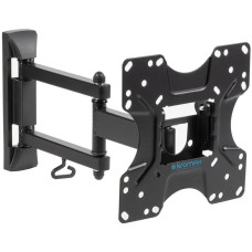Kromax OPTIMA-214 black {20"-43", max 30 кг, настенный, 4 ст. свободы, наклон +2° -12°, поворот ±90°, от стены 70-410 мм, max VESA 200x200 мм}