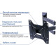 Кронштейн Kromax DIX-22 до 35кг Vesa до 200x200 black
