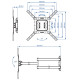Кронштейн Kromax DIX-18 до 40кг Vesa до 400x400 white