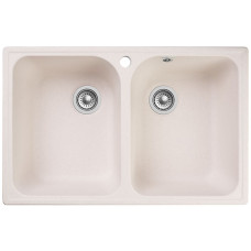 Кухонная мойка GranFest Quarz GF-Z15 2 чаши 740*480мм белый