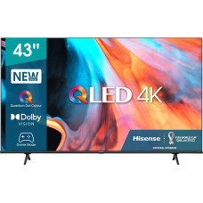 Hisense 43" 43E7HQ Frameless черный 4K Ultra HD 60Hz DVB-T DVB-T2 DVB-C DVB-S DVB-S2 WiFi Smart TV (RUS