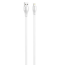 LDNIO LS553/ USB кабель Lightning/ 3m/ 2.1A/ медь: 152 жилы/ Плоский/ White