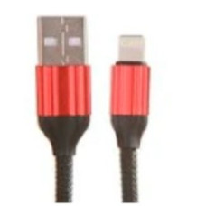 LDNIO LD_B4633 LS431/ USB кабель Lightning/ 1m/ 2.4A/ медь: 86 жил/ Нейлоновая оплетка/ Red