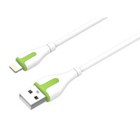 LDNIO LS572/ USB кабель Lightning/ 2m/ 2.1A/ медь: 86 жил/ White&Green
