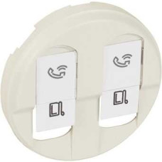Legrand 066236 Лицевая панель - Программа Celiane - розетки RJ 45 Кат. № 2х0 673 44/45 - слоновая кость