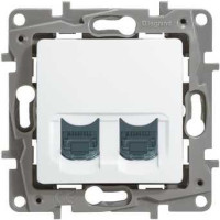 Legrand 672254 Двойная розетка RJ45 - категория 6 - UTP - Etika - белый