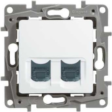 Legrand 672254 Двойная розетка RJ45 - категория 6 - UTP - Etika - белый