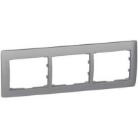 Legrand 771303 Рамка - Galea Life - 3 поста - горизонтальный монтаж - Aluminium