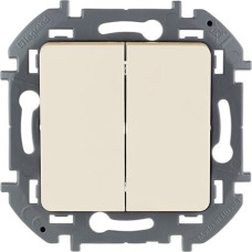 Legrand 673621 Выключатель двухклавишный - INSPIRIA - 10 AX - 250 В~ - слоновая кость