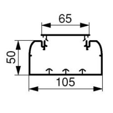 Legrand 010429 Кабель-канал DLP 50x105 - 1 секция - 1 крышка 65 мм - длина 2 метра - белый