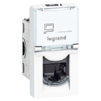 Legrand 076551 РОЗЕТКА RJ 45 - ПРОГРАММА MOSAIC - КАТЕГОРИЯ 5Е - UTP 8 контактов - 1 МОДУЛЬ - БЕЛЫЙ - LCS2