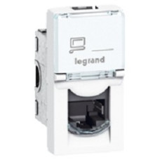 Legrand 076551 РОЗЕТКА RJ 45 - ПРОГРАММА MOSAIC - КАТЕГОРИЯ 5Е - UTP 8 контактов - 1 МОДУЛЬ - БЕЛЫЙ - LCS2