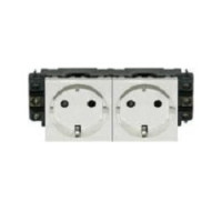 Legrand 077602 РОЗЕТКА 2 X 2К+3 - ПРОГРАММА MOSAIC - ДЛЯ МОНТАЖА НА КАБЕЛЬ-КАНАЛАХ - С ВИНТОВЫМИ ЗАЖИМАМИ