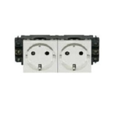 Legrand 077602 РОЗЕТКА 2 X 2К+3 - ПРОГРАММА MOSAIC - ДЛЯ МОНТАЖА НА КАБЕЛЬ-КАНАЛАХ - С ВИНТОВЫМИ ЗАЖИМАМИ