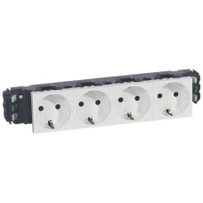 Legrand 077404 Розетка 4 х 2К+3 - Программа Mosaic - для установки в кабель-канале - автоматические клеммы - стандартная