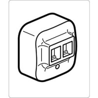Legrand 782228 Розетка RJ45+RJ45 Quteo (Белая)