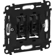 Legrand 752005 Valena IN'MATIC.Выключатель двухклавишный 10А 250В.Безвинтовые зажимы