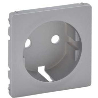 Legrand 755202 Valena LIFE.Лицевая панель розетки 2К+З.Алюминий