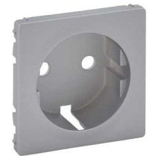 Legrand 755202 Valena LIFE.Лицевая панель розетки 2К+З.Алюминий