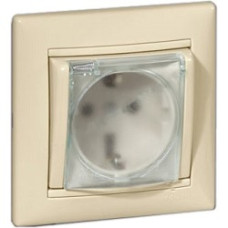 Legrand 774120 Розетка Valena влагозащищенная IP44 с заземлением с крышкой и защитными шторками (слоновая кость)