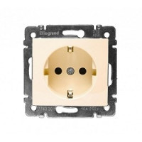 Legrand 774320 Розетка Valena с заземлением, винтовой зажим, слоновая кость