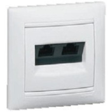 Legrand 774239 Розетка RJ45 Valena 2 выхода Кат.5e UTP монтаж на винтах белая