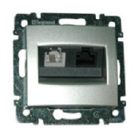 Legrand 770080 Розетка двойная Valena RJ11 и RJ45 (белая)