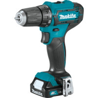 Makita DF333DWYE Дрель ак,{12В,2х1.5Ач Li-ion(слайдер),БЗП-10мм,0-4501700обм,3014Нм,1.1кг,чем,подсв}