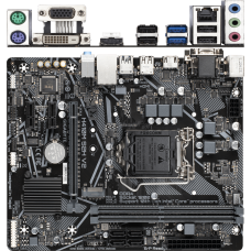 Материнская плата Gigabyte H470 LGA1200 DDR4 ( H410M S2H V2 ) mATX, Ret
