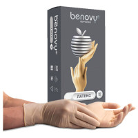 Benovy Перчатки латексные медицинские, нестерильные, 50 пар (размер XS)