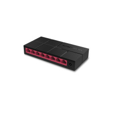 Mercusys MS108G Неуправляемый гигабитный коммутатор Mercusys, 8 портов LAN RJ-45 10/100/1000 Мбит/с, настольный/настенный, пластиковый корпус