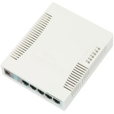MikroTik RB260GS (CSS106-5G-1S) Коммутатор RouterBOARD 260GS 5-port Gigabit smart switch with SFP cage, SwOS, plastic case, PSU