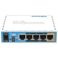 MikroTik RB951Ui-2nD Беспроводной Маршрутизатор hAP 2.4Ghz, 5xLAN, 2.4 ГГц 802.11b/g/n, MIMO 2x2, 22 дБм
