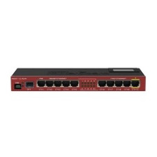 MikroTik RB2011UiAS-IN Маршрутизатор для помещений: 10 Ethernet (5 Gigabit), 1 SFP, 128 МБ RAM, сенсорный дисплей и раздача PoE-питания