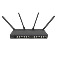MikroTik RB4011iGS+5HacQ2HnD-IN Беспроводной маршрутизатор 1.4ГГц, 4 ядра, 1GB RAM, 512MB NAND, 10x 10/100/1000 LAN, 1 SFP+, 2,4Ghz/5Ghz, 802.11a/b/g/n/ac