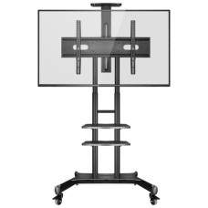 ONKRON TS1881 чёрная 2 полки для AV в комплкте Для телевизоров диагональю 55"-80" Максимальная нагрузка: 90,9 кг VESA: 200x200, 200x300, 200x400, 300x100, 300x200, 300x300, 300x400, 400x200, 400x300,